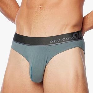Men's Briefs - Dark Teal and Light Blue